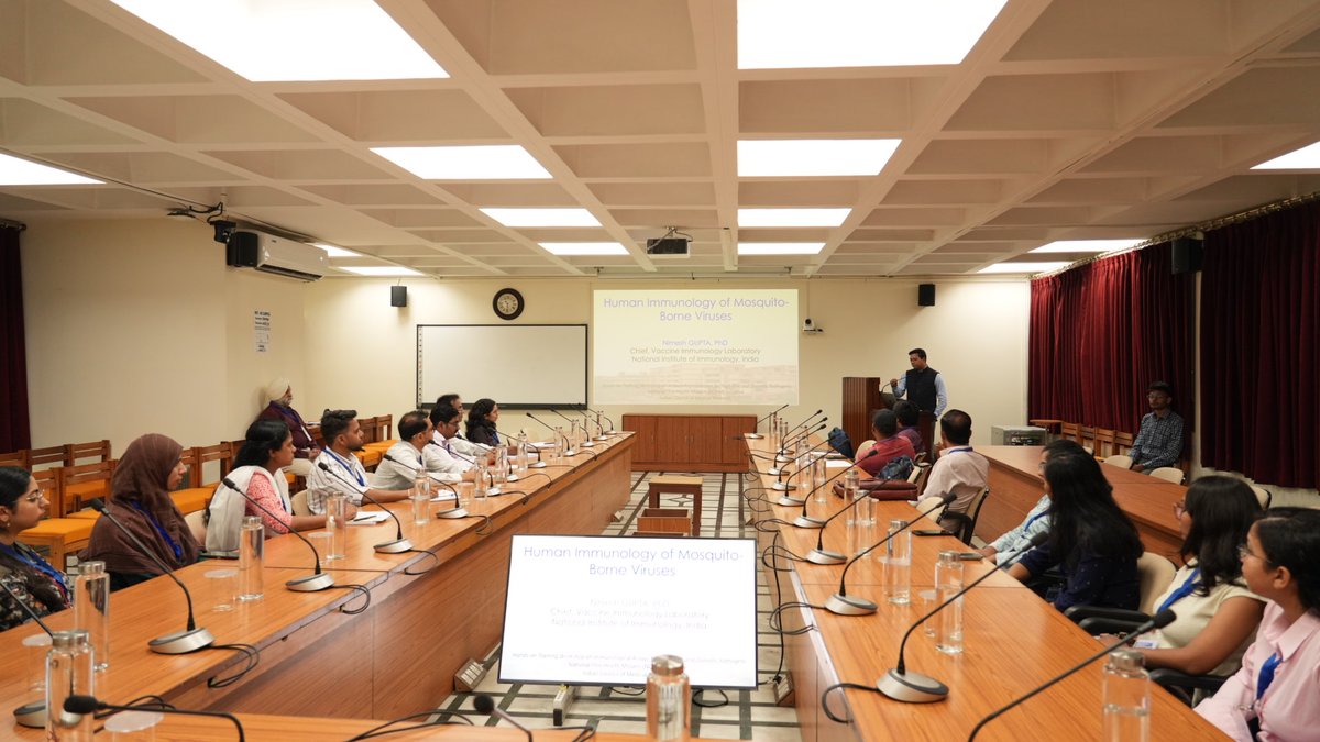 NImmunology's tweet photo. The third cohort of trainees join us at BRIC-NII for the NOHM Workshop on Immunological Assays for High-Risk and Zoonotic Pathogens.

Supported under the Pradhan Mantri Ayushman Bharat Health Infrastructure Mission (PM–ABHIM) of the Prime Minister’s Office and Indian Council of Medical Research and coordinated by Dr Nimesh Gupta @NimeshLab the programme continues to strengthen national capacity in advanced immunological assays for vaccine development and preparedness against emerging pathogens.

By bringing together researchers and laboratory professionals for hands-on training, the initiative contributes to building a skilled workforce equipped to address medical conutermeasures against high-risk and zoonotic pathogens in India. 

@BricDbt @DBTIndia @DrJitendraSingh @IndiaDST @ICMRDELHI @PMOIndia @mygovindia @rajesh_gokhale @deb030903