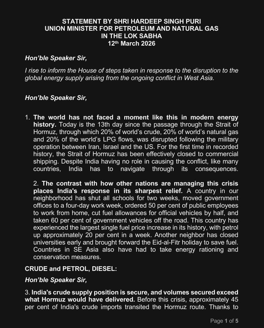 Hardeep Singh Puri tweet media