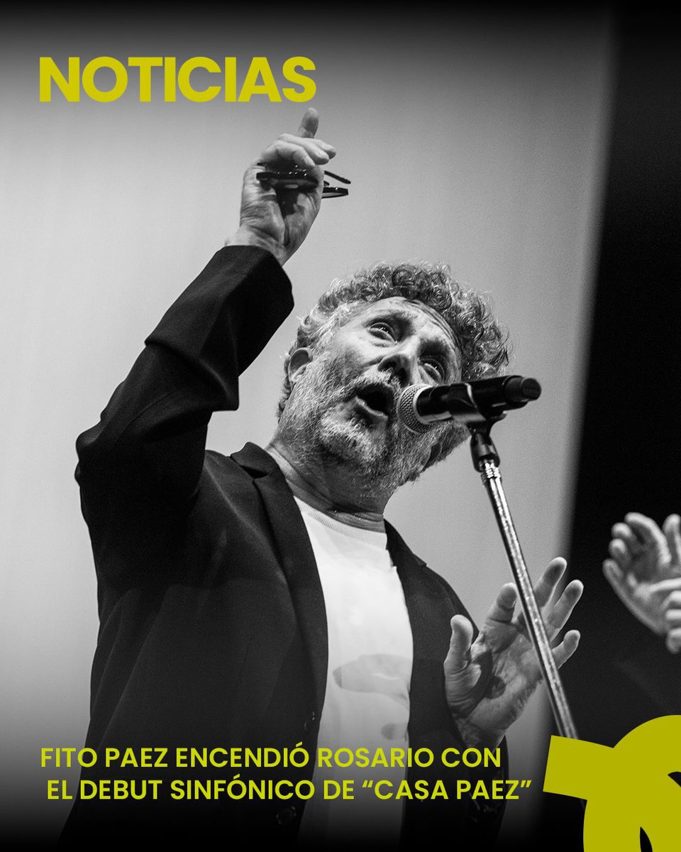 agenciafm_'s tweet photo. #UpdateFM | A sala llena en el Teatro El Círculo, @FitoPaezMusica inauguró Casa Páez con un concierto sinfónico junto a la orquesta dirigida por Javier Mas 🎶

Clásicos como “11 y 6”, “Dar es dar”, “Ciudad de pobres corazones” y “Mariposa Tecknicolor” marcaron la gran noche 🙌🏼✨ https://t.co/zY2Fj3cL0N