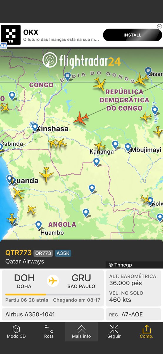 Acompanhe o Voo QR773 de Doha para São Paulo que está trazendo Lucas Veríssimo, novo contratado do ⁦<a href="/SantosFC/">Santos FC</a>⁩
fr24.com/QTR773/3eb54618 #lucasverissimo #santosfc #noticias #neymarjr