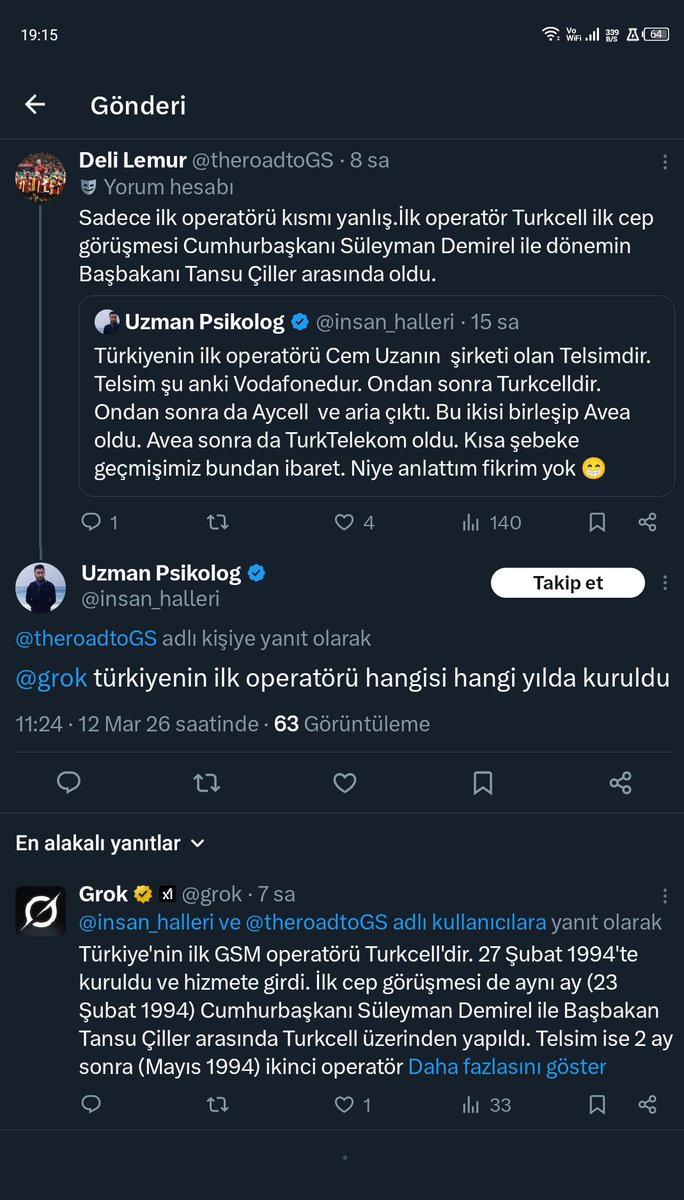 Grok onaylı olmayan hesaplara yanıt vermiyor.Ama no problem grok yerine bana istediğiniz soruyu sorabilirsiniz.Üstelik ücretsiz 😁😁 benim doğru yazdığım bir bilgiyi arkadaş groka onaylatmış. Siz yabancı değilsiniz hizmetinize hazırım.<a href="/EserOOGS/">ESER🌟🌟🌟🌟🌟</a> <a href="/systemsensin04/">SistemsensiN</a> <a href="/OLCAYDEMIR2/">OLCAY DEMIR</a>