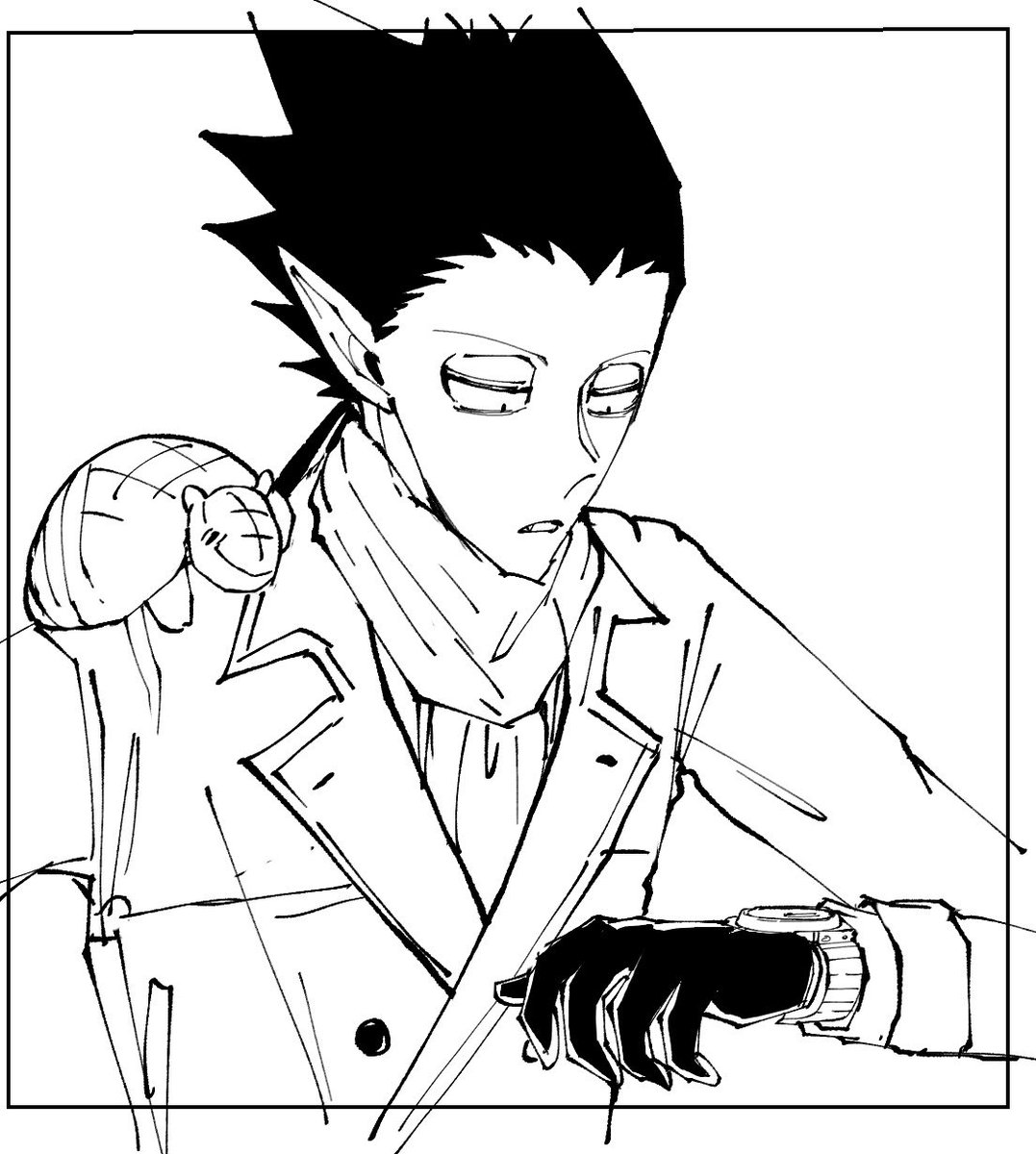 Hilo0309's tweet photo. パロ漫画作業進捗

腕時計をみるドちゃん

どうせ上着を羽織るので
見えなくなるのですが
服が好きなので中の服全部描いてしまう
ケッタイな性癖

ベスト好きなんだもん… https://t.co/eBRnxh7A6O