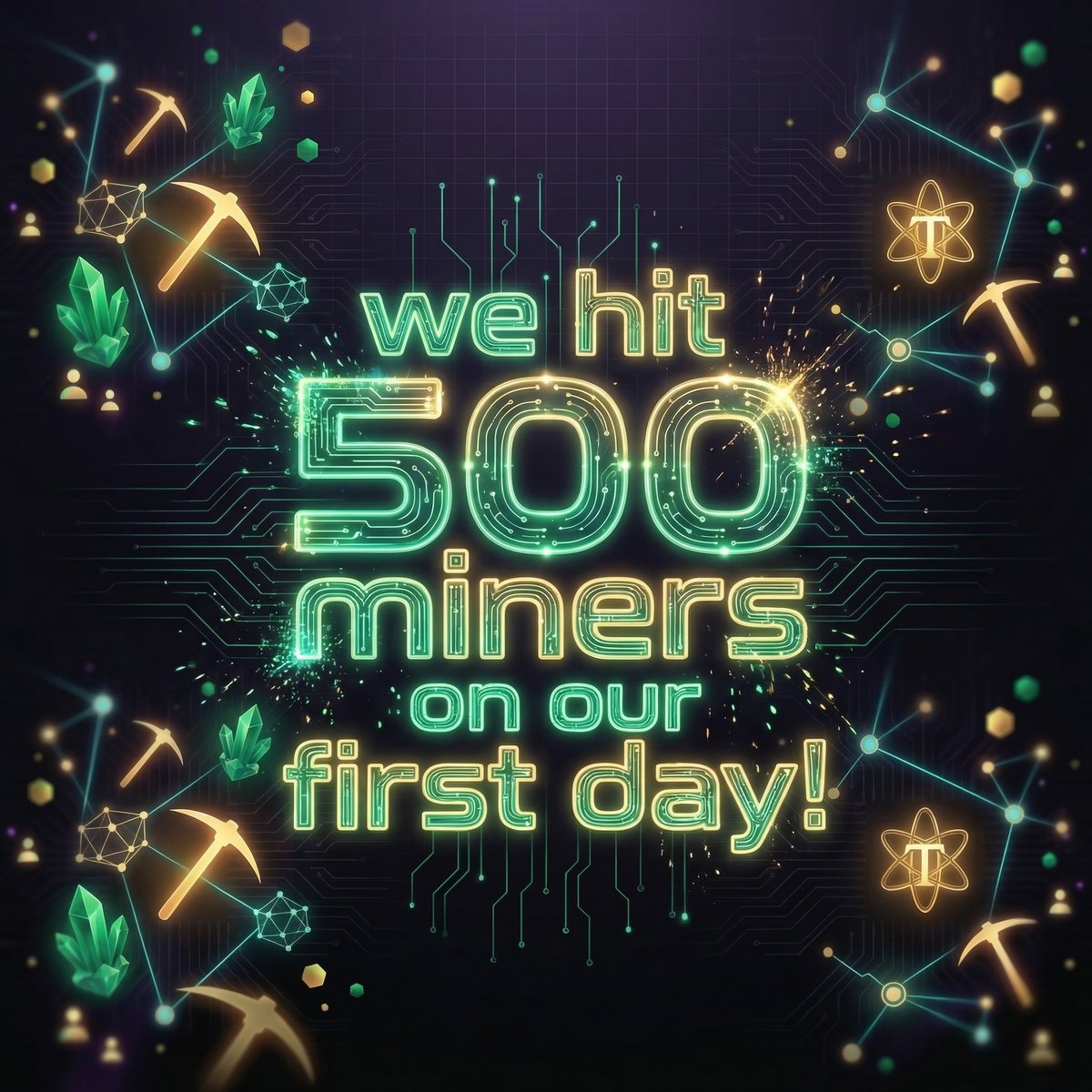 Yesterday we launched.
Today? 500+ miners are actively mining on Toryum Network.

24 hours. Real people told other real people about something they believed in. That's the whole story.

We're just getting started. 🚀