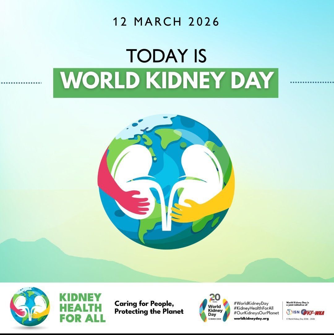 IjabaniG's tweet photo. World Kidney day 2026

Theme; "Kidney Health for All: Caring for People, Protecting the Planet,"
#Worldkidneyday2026
#WKD2026 https://t.co/hQqSrdKp7p