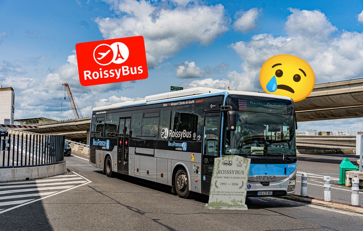 PoteletParisien's tweet image. #THREAD 🧵
Vous connaissez tous le #Roissybus une ligne direct entre Paris et #CDG, ouverte en 1992, elle tire sa révérence ce 28 fevrier 2026, un an après Orlybus.
Fallait-il supprimer la ligne ? 
Voyons ça,   
1/12⤵️