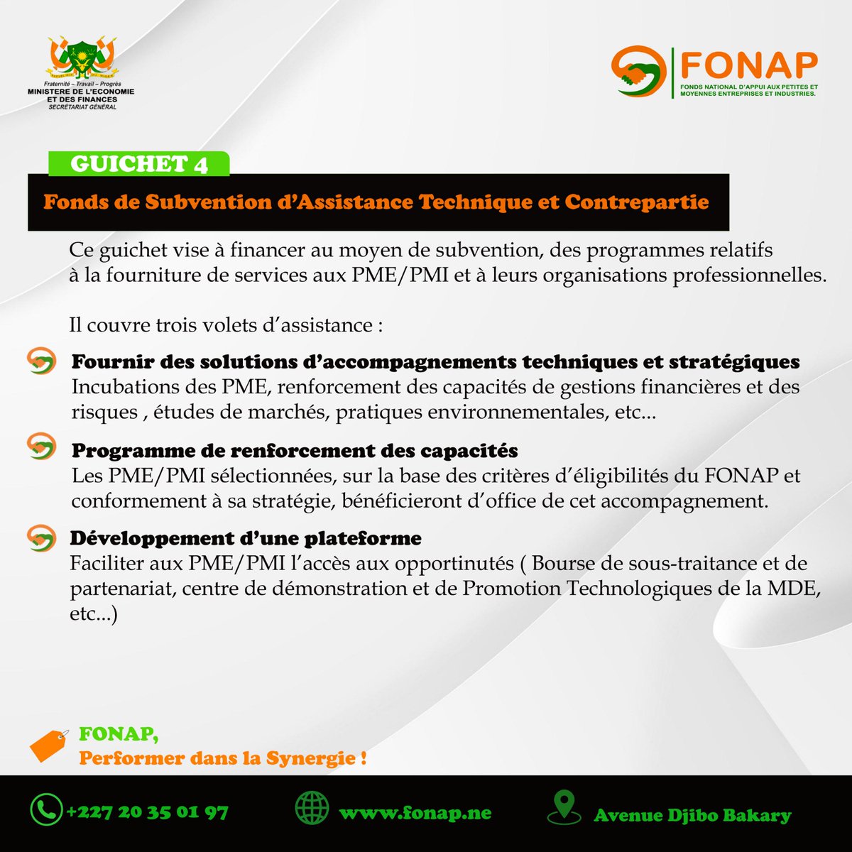 Fonds National d'Appui aux PME/PMI (FONAP) tweet media