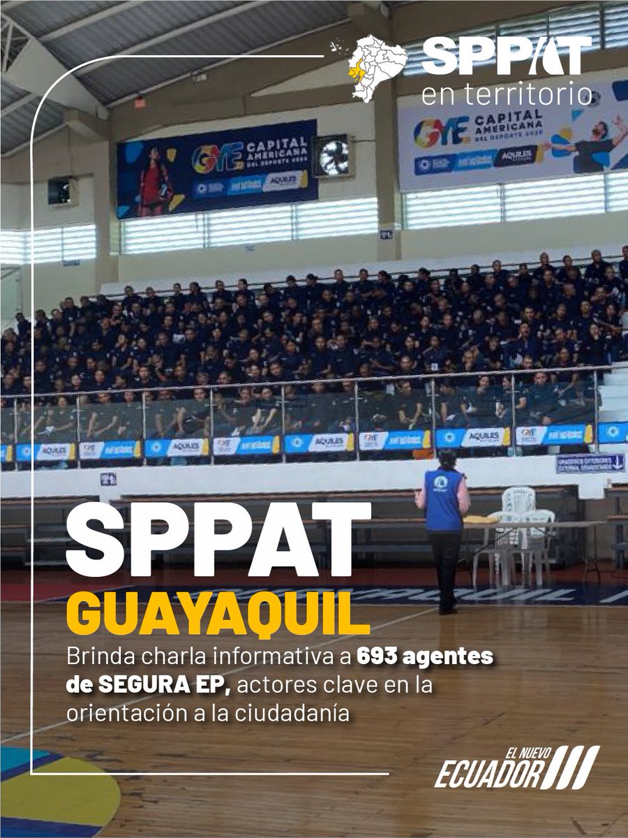 SPPAT_Ec's tweet photo. La información oportuna protege a la ciudadanía.

Desde SPPAT Guayaquil acercamos nuestras charlas informativas a territorio, fortaleciendo el conocimiento de 693 agentes metropolitanos de @segura_ep , quienes mantienen contacto directo con la comunidad.

#InformaciónCiudadana https://t.co/B1PGSoZOOO