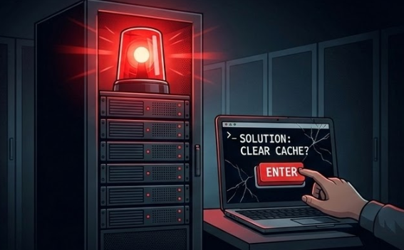 UAX1027022's tweet photo. "Did you try clearing your cache?" The tech equivalent of saying 'thoughts and prayers' to a broken production server. 💀🔥 #SysAdmin #WebDev #UAX https://t.co/ptCOYnJAj9