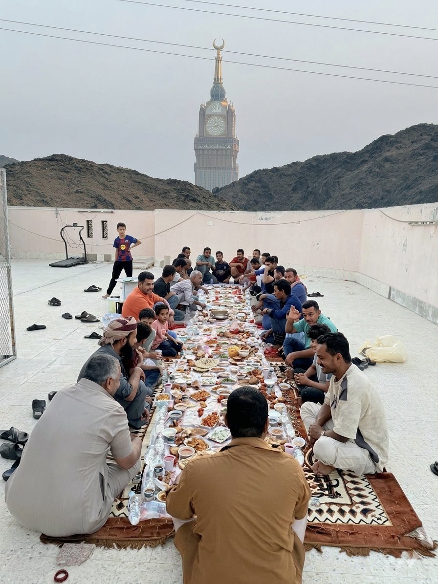 جلسة عائلية في ضيافة أولاد أخوالي في مكة المكرمة.