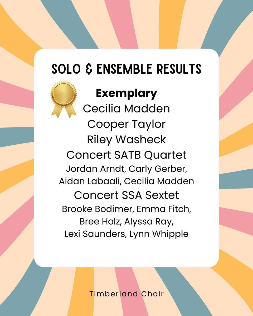THSChoir's tweet photo. Congratulations to the THS choir students that performed at recent MSHSAA festivals! A special shout-out to those that earned "exemplary" ratings at Solo &amp; Ensemble, as they will sing at the state festival in May. Way to go, everyone! 🎉 https://t.co/NmJsAsRVY2