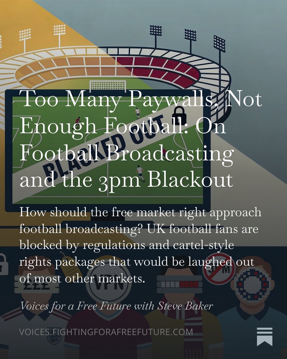 ⚽️ "We don’t need a state broadcaster to 'rescue' the game," writes John Abbott. "We need to stop treating willing adults like children."

📄 Read the latest article on Voices for a Free Future now 👇

open.substack.com/pub/fightingfo…