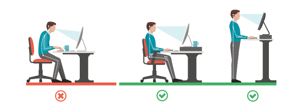 Proper seat setup can significantly reduce neck, shoulder, &amp; back pain: 
👣 Feet flat on the floor (or use a rest)  
🦵 Knees at 90°–100°  
🍑 Hips slightly higher than knees  
🪑 Sit all the way back in the chair   
🛡️ Lumbar support should fit in the curve of your lower back