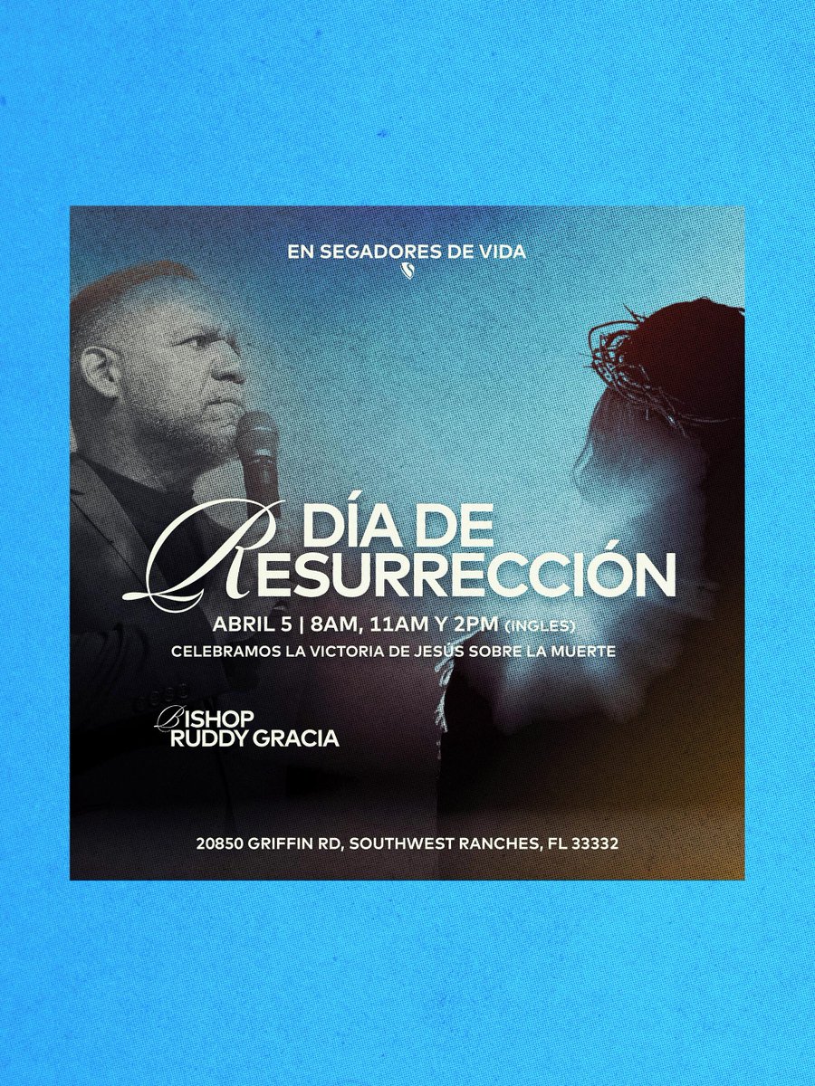 Esta Semana Santa te invitamos a vivir la historia que cambió el mundo. AQUI E SEGADORES 
✝️ Viernes Santo
Un servicio especial al aire libre con bautismo masivo.
🌸 Easter Joy – Sábado
 Búsqueda de huevos, juegos, dulces y diversión para toda la familia.
🌅 Domingo de