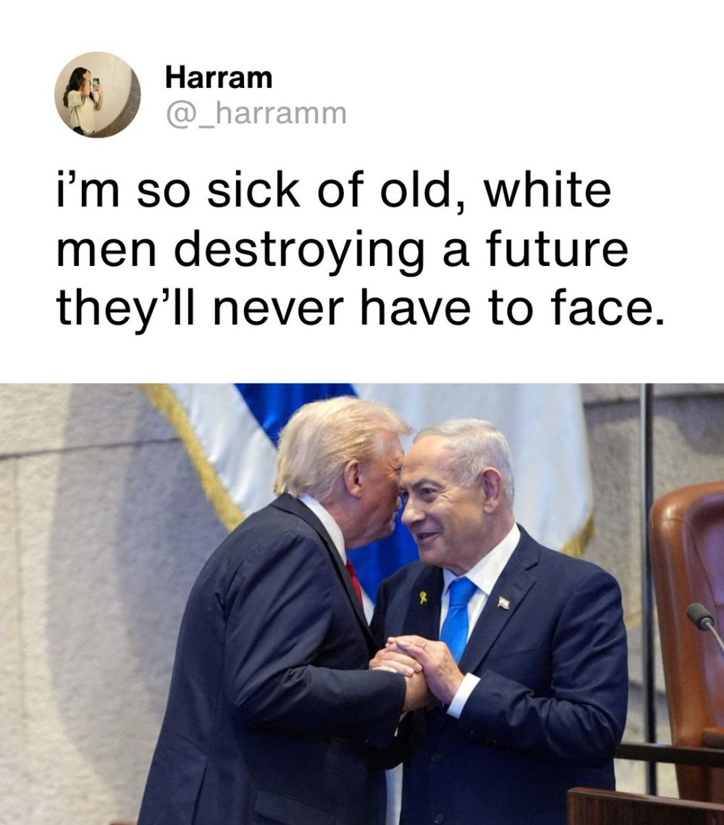 besserossi's tweet photo. Mit geht es exakt genauso.
#fckTrump ๐๐ฝ #fckNetanyahu ๐๐ฝ https://t.co/h27OICgsJi