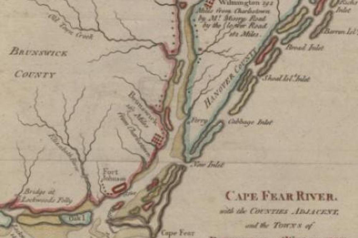 British General Henry Clinton arrives at Cape Fear and meets with the ...