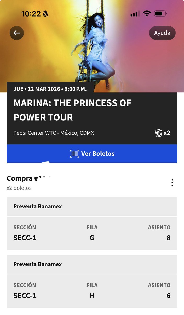 ArlinLucio's tweet photo. Vendoooo 2 boletos para ver a @MarinaDiamandis HOY 12 de Marzo!!! 
Son sentados $1000 c/u 
#marina #pepsicenter #concierto #boletos https://t.co/cAkIcdfB34