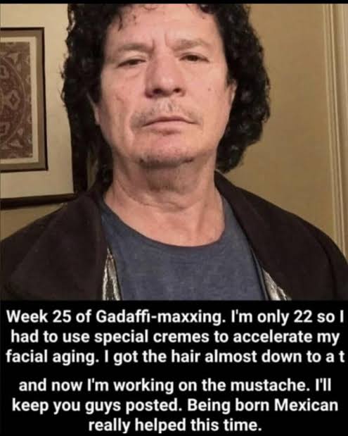<a href="/SisterLeaderr/">Gaddafi of ageplaytwt</a> <a href="/duskednight/">ʕ•̫͡•ʔ</a> Ofc a fucking Italian is obsessed with gadaffi omg Mexican too? Like ur actually made for this