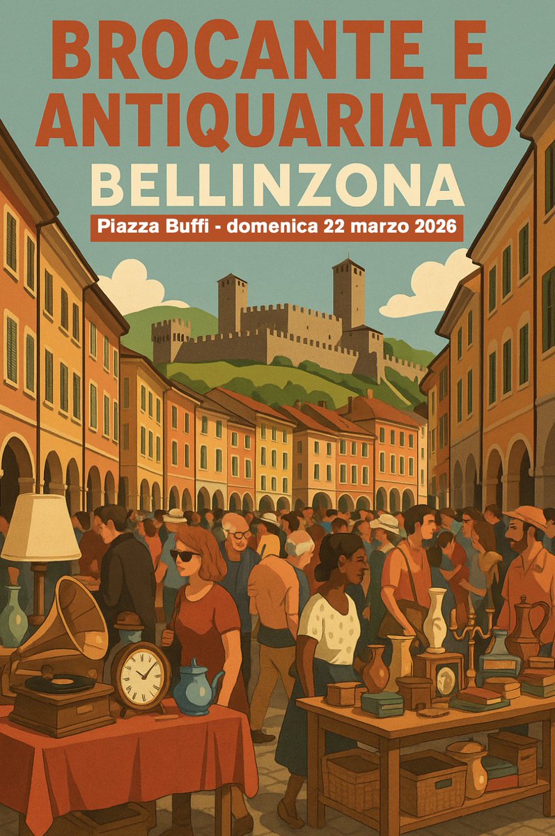 ondemedia's tweet photo. Le condizioni meteo ci costringono ad annullare l'evento previsto domenica 15 marzo 2026. La prossima edizione del Mercantico avrà quindi luogo domenica 22 marzo 2026 (dalle 08.00 alle 18.00) in Piazza Buffi a Bellinzona contrariamente a quanto preannunciato. https://t.co/CFaoBjGxGt