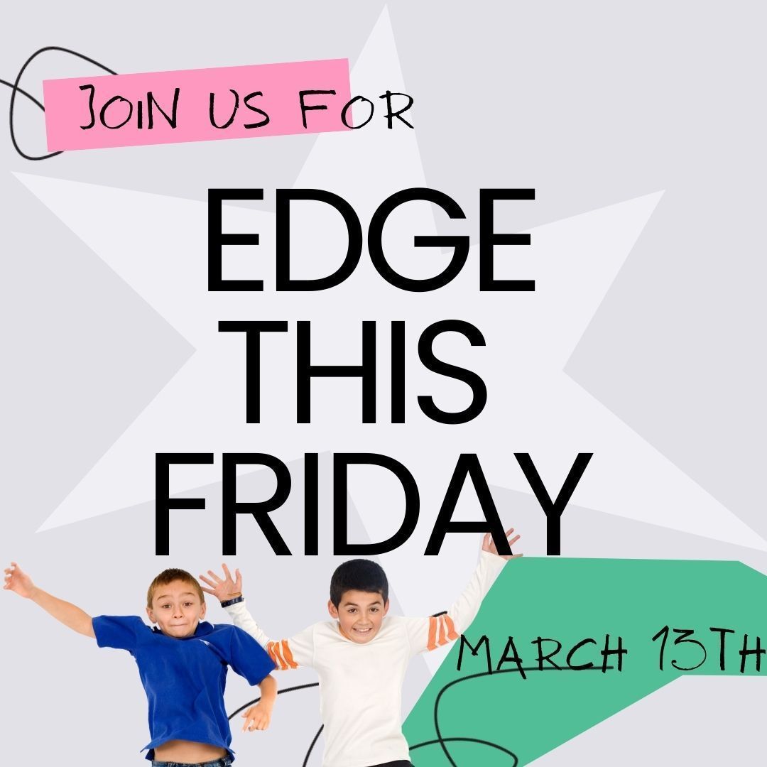 Middle schoolers, join us this Friday, March 13th for a special EDGE Night!
This week we’ll experience the Stations of the Cross in a hands-on and powerful way as we reflect on Jesus’ journey during Lent. It will be a meaningful and different night you won’t want to miss.