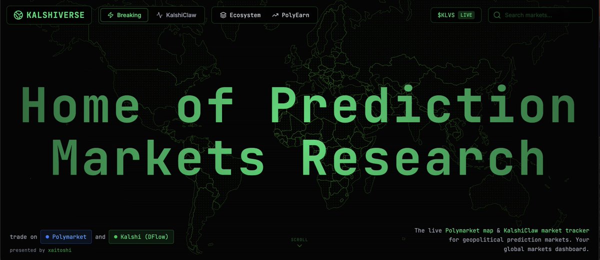 xaitoshi_'s tweet photo. Dedicating @kalshiverse to my own research and backtesting of prediction market trading strategies. 

Will update the site soon. https://t.co/t32O4X3SPq