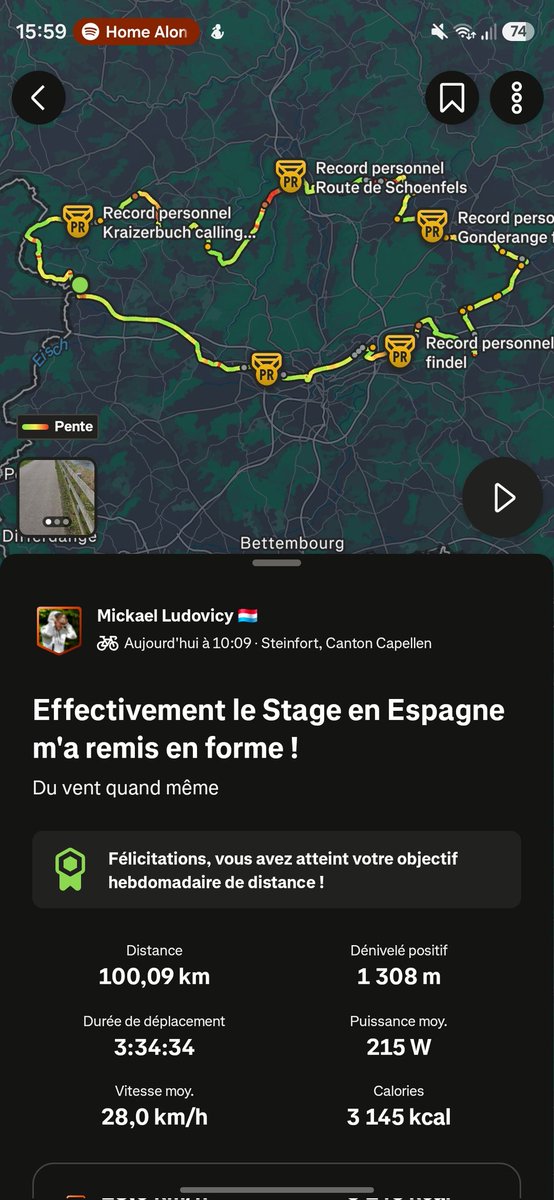 Ce stage en Espagne m'a fait du bien en vrai !