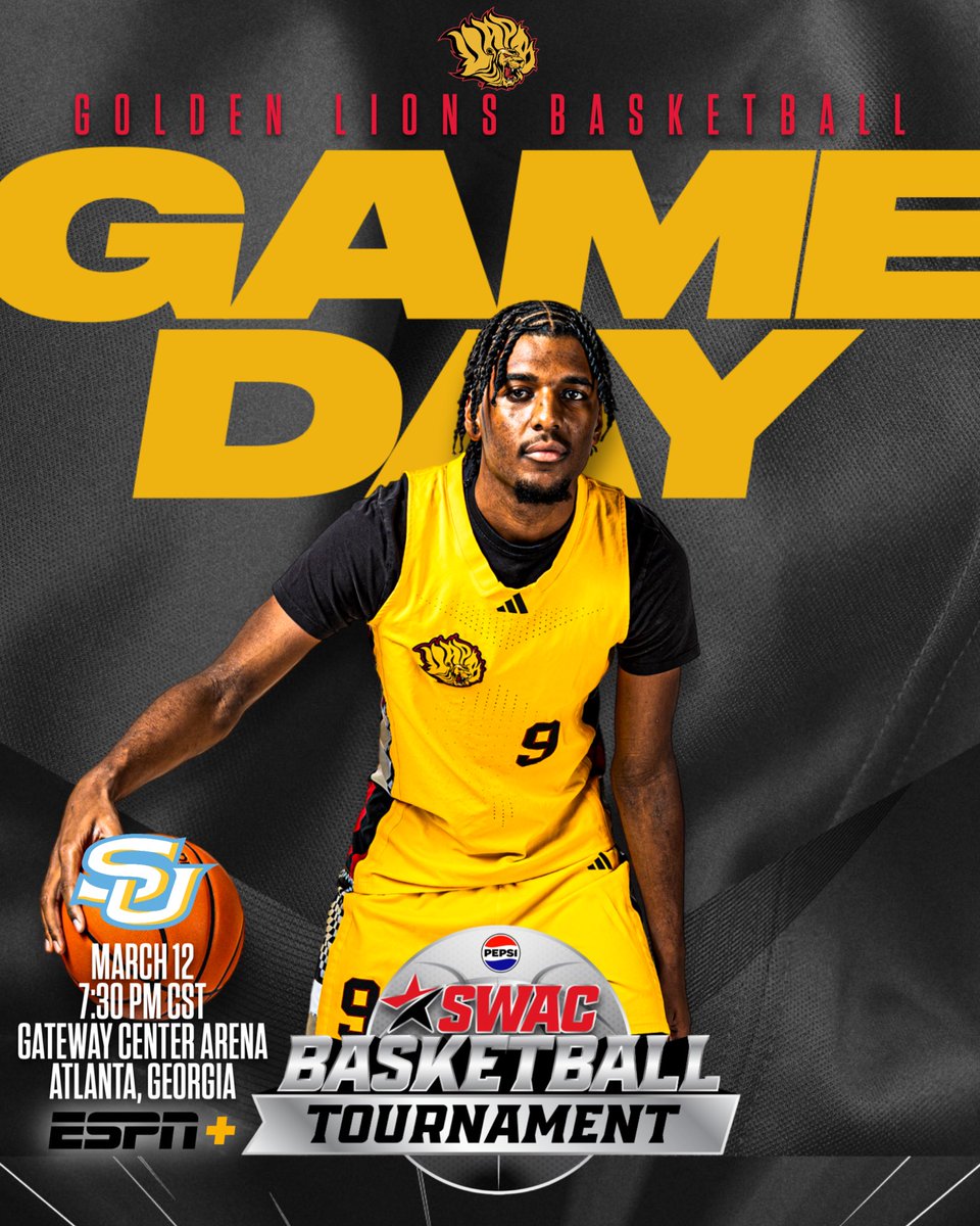 UAPBLionsMBB's tweet photo. The wait is OVER!
Quarterfinals in the A… let the hunt begin. 🦁

🗓️ March 12
🆚 Southern
📍 Gateway Center Arena | Atlanta, GA
⏰ 7:30 PM CST
📺 ESPN+

#ItsTime https://t.co/5gz3m6bPTd