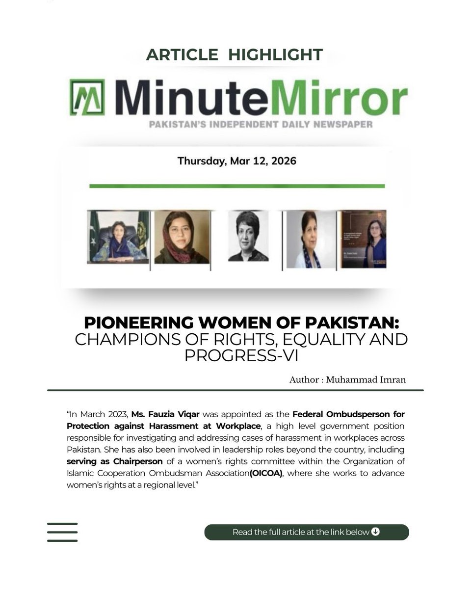 Federal Ombudsperson-Protection Against Harassment tweet media