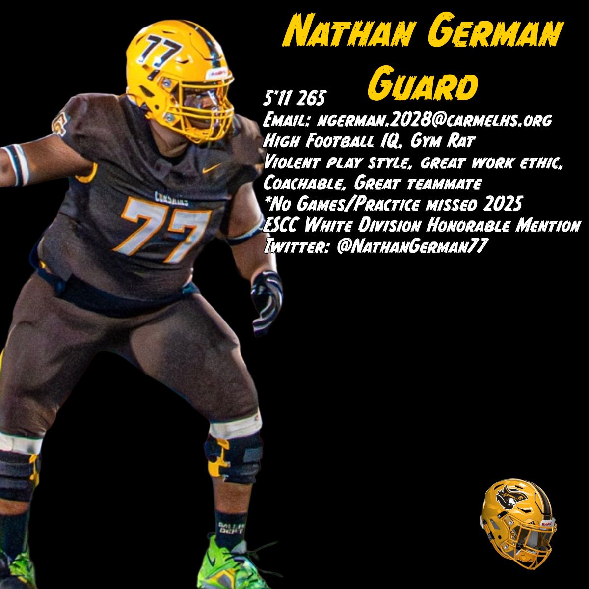 NathanGerman77's tweet photo. Never not working!! @CorsairsFB https://t.co/JhlEAK9vlE