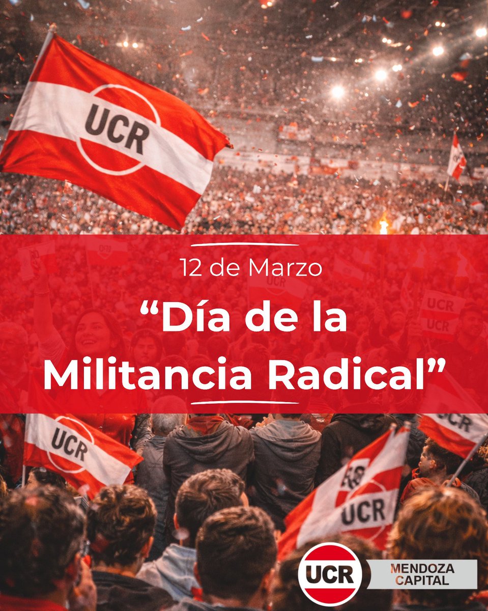 ucrcapitalmzaok's tweet photo. 🇮🇩*Día de la Militancia Radical*🇮🇩
Hoy celebramos a quienes sostienen, todos los días, los valores de la Unión Cívica Radical.
A quienes militan con convicción, ideas y compromiso por una Argentina más justa, democrática y con oportunidades.▶️ https://t.co/SwbQEYlKOQ