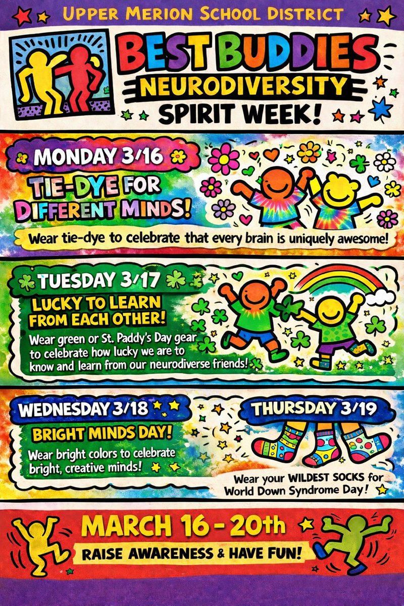 UMAMS_Vikings's tweet photo. We are excited to announce that Best Buddies Neurodiversity Week will be celebrated at UM from March 16th–20th! This week is dedicated to raising awareness, celebrating differences, &amp; embracing the unique strengths of all our friends in the neurodiverse community. #vikingpride https://t.co/sftxN38fYu