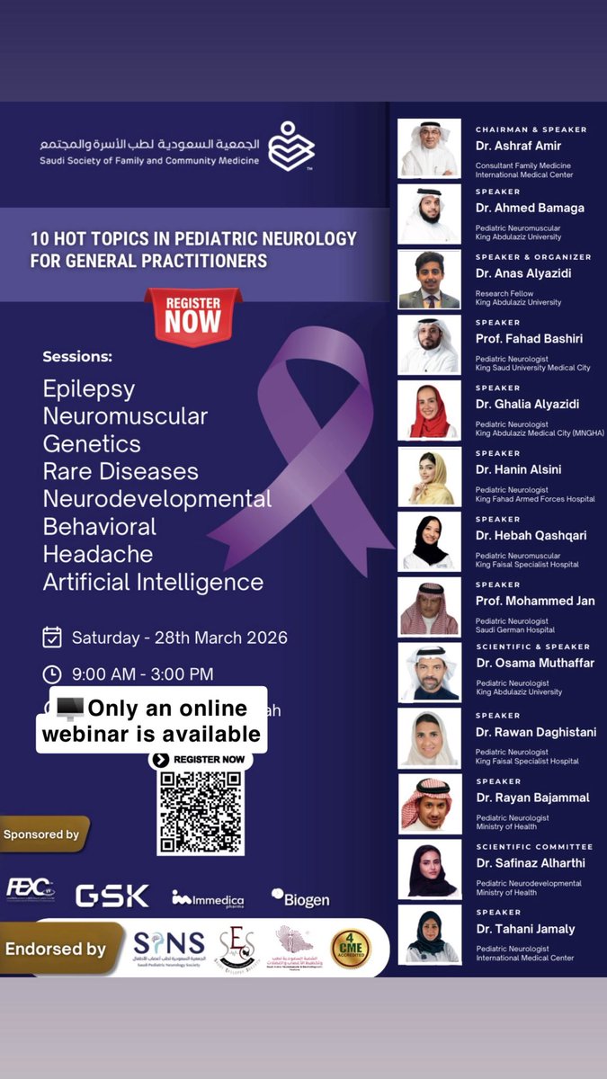 Ehub_Training's tweet photo. 🖥 Registration of

10 HOT TOPICS IN PEDIATRIC NEUROLOGY
FOR GENERAL PRACTITIONERS

🗓 March 28, 2026
⏰️ 09:00 AM – 03:00 PM
🖥️Only an online webinar is available
📜 Accredited Certificate
📄 CME 4 Hours
🔗 Registration Link:
https://t.co/MTq0bJchEJ…

https://t.co/BSJnH8XDCj https://t.co/H5HinQh4fs