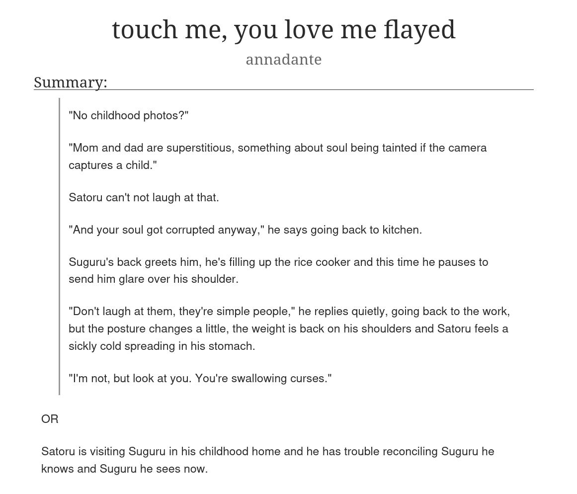 armdantes__'s tweet photo. #satosugu #goge #五夏

touch me, you love me flayed - 12k one shot.

🤍non-con
🤍possessiveness
🤍twisted fluff

https://t.co/yE1NeS2AAI https://t.co/NkDNhEilX4