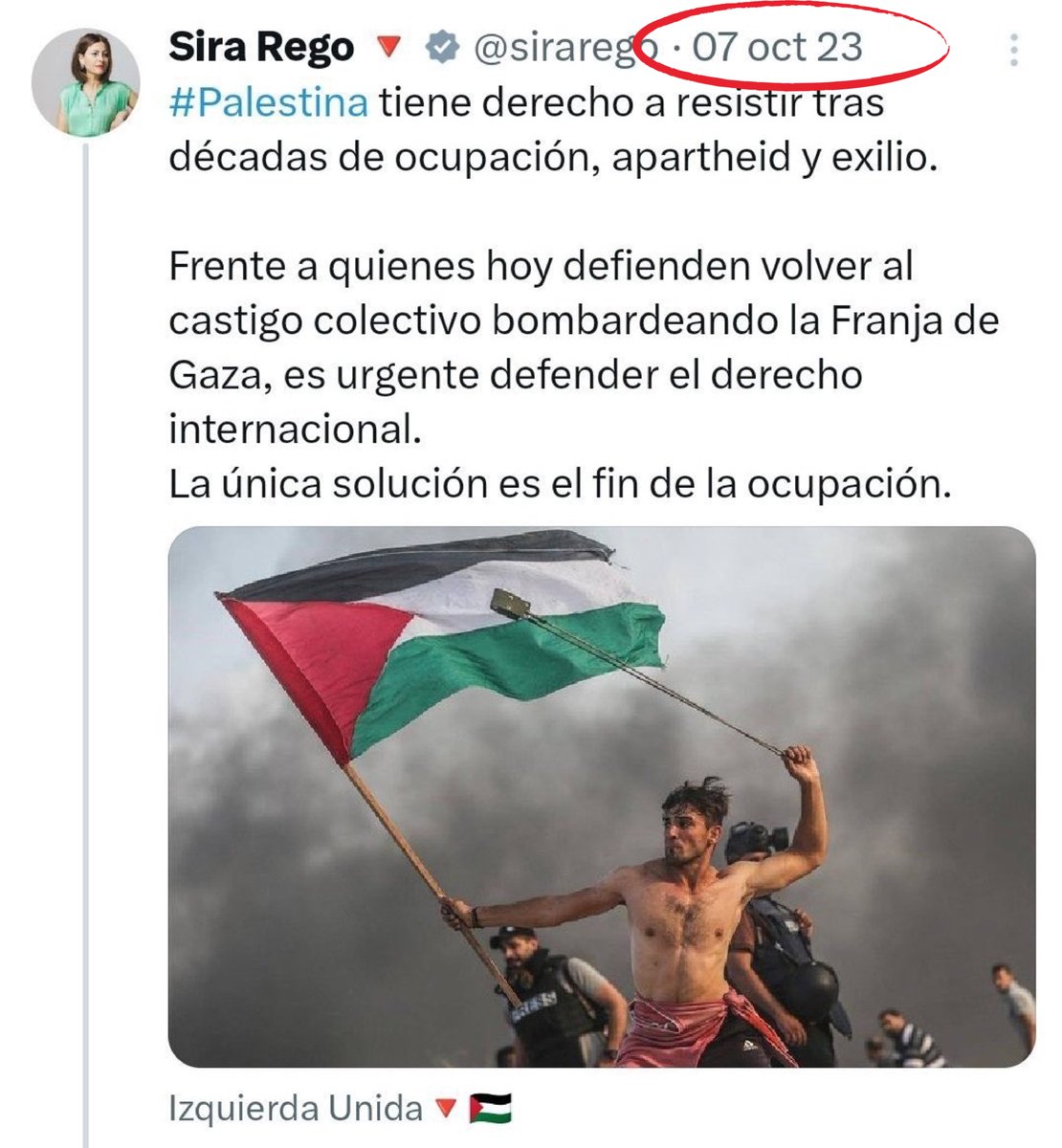 Al evento lo cerró Sira Rego, ministra de juventud de España, quien el mismo 7/0, día del tentado genocidda de la organización terrorista Hamas sobre Israel, lo festejó twiteando esto. No hay un proplastilín no sea un nazi y encima se hacen los anti odio, se me ríen las tutucas.