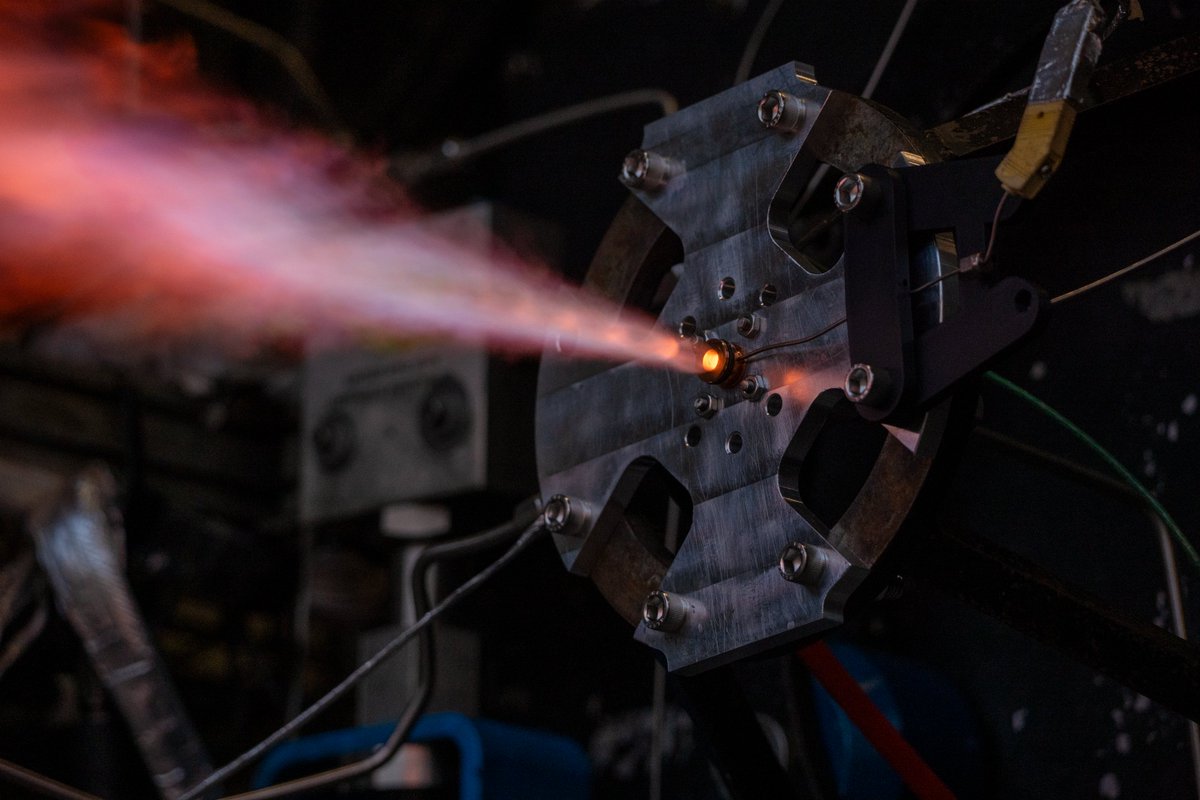 purdue_seds's tweet photo. Check out  PSP: Active Controls’ spicyyy new igniter. This IPA/GOx torch has been  designed and is being tested to interface directly with our upcoming  lander vehicle, TOAD. 

The DART igniter went from concept to  testing in just 3 months, and the team is dedicated to moving faster  than ever. Keep an eye out for campaign results after spring break!