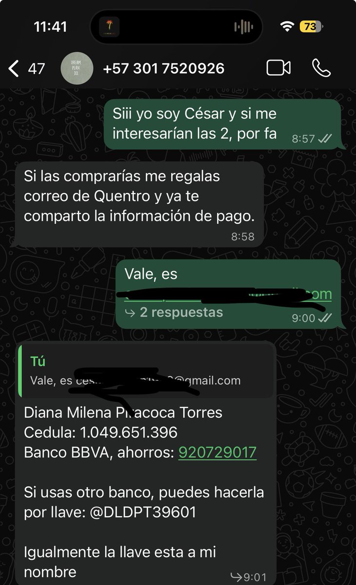 _cesxrpc's tweet photo. @DianaTorresSoy1 Es estafa, bloquea después de que se envía la plata, ya me pasó y sé que es mala mía pero que nadie más caiga, igual tengo los datos para que no suceda más https://t.co/2I5SMaAylj
