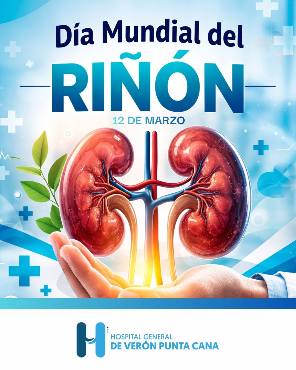 🩺💙 Hoy se conmemora el Día Mundial del Riñón.
Cuidar tus riñones es cuidar tu salud.
#DíaMundialDelRiñón #SaludRenal #Prevención