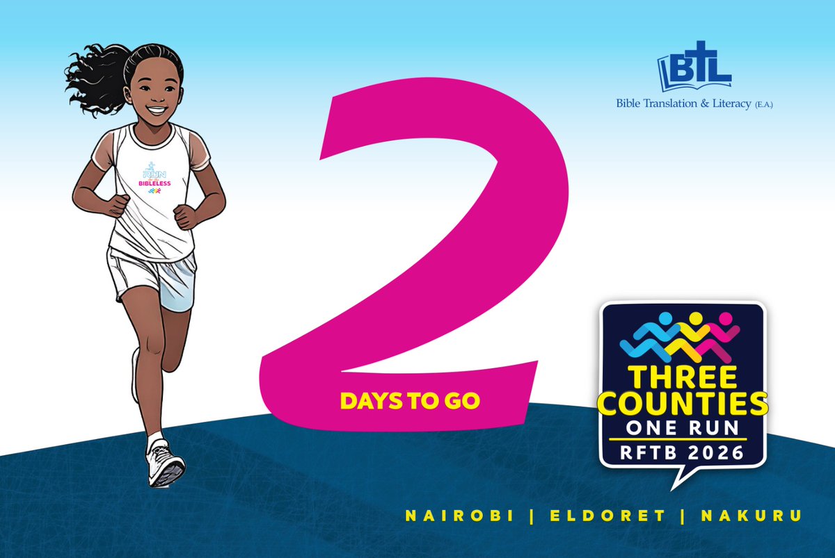 faithmurugi001's tweet photo. Join us in Nairobi, Nakuru, and Eldoret on Saturday, 14th March 2026 from 7:30 AM. Let's come together to run, walk, and impact a life.
#runforthebibleless2026
#runforthebibleless https://t.co/Yd11qZXoE5