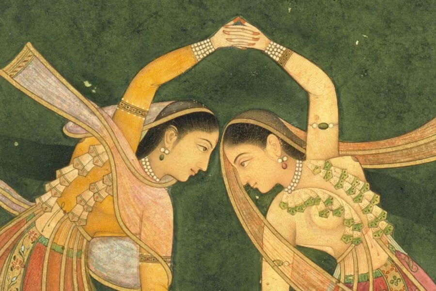 ambrin_hayat's tweet image. #Mughal #Two Ladies #dancing in the Mughal World