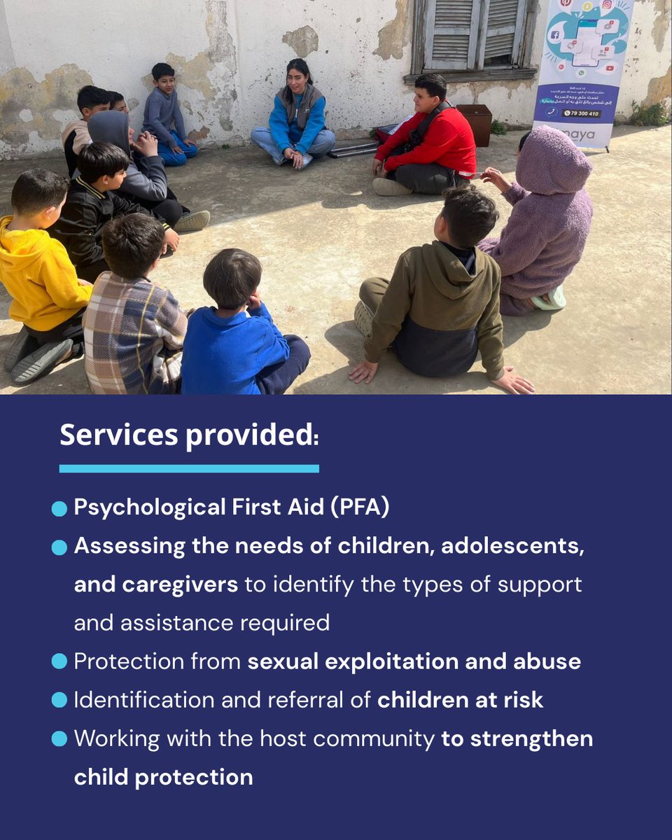 himayaleb's tweet photo. himaya’s team is present in collective shelters across different regions in Lebanon, providing psychosocial support and organizing recreational activities that help children feel comfort, safety, and hope. https://t.co/ySRku4TKSO