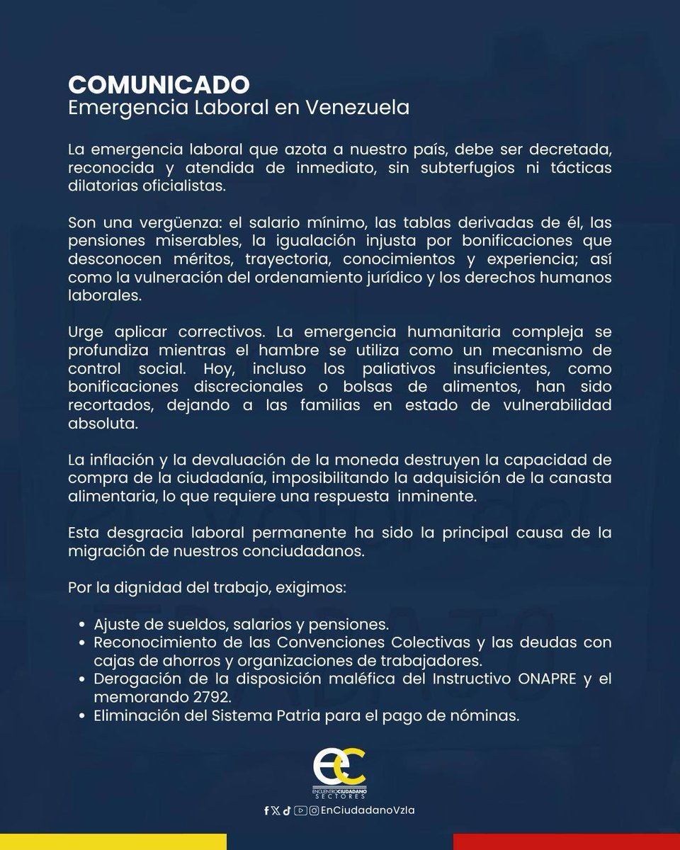 EnCiudadanoVzla's tweet photo. Emergencia laboral en Venezuela. https://t.co/ne0cd7Zkyu