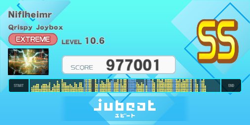 jubeat（ユビート）で「Niflheimr」をプレー！ SCORE: 977001 apps.apple.com/jp/app/jubeat-…