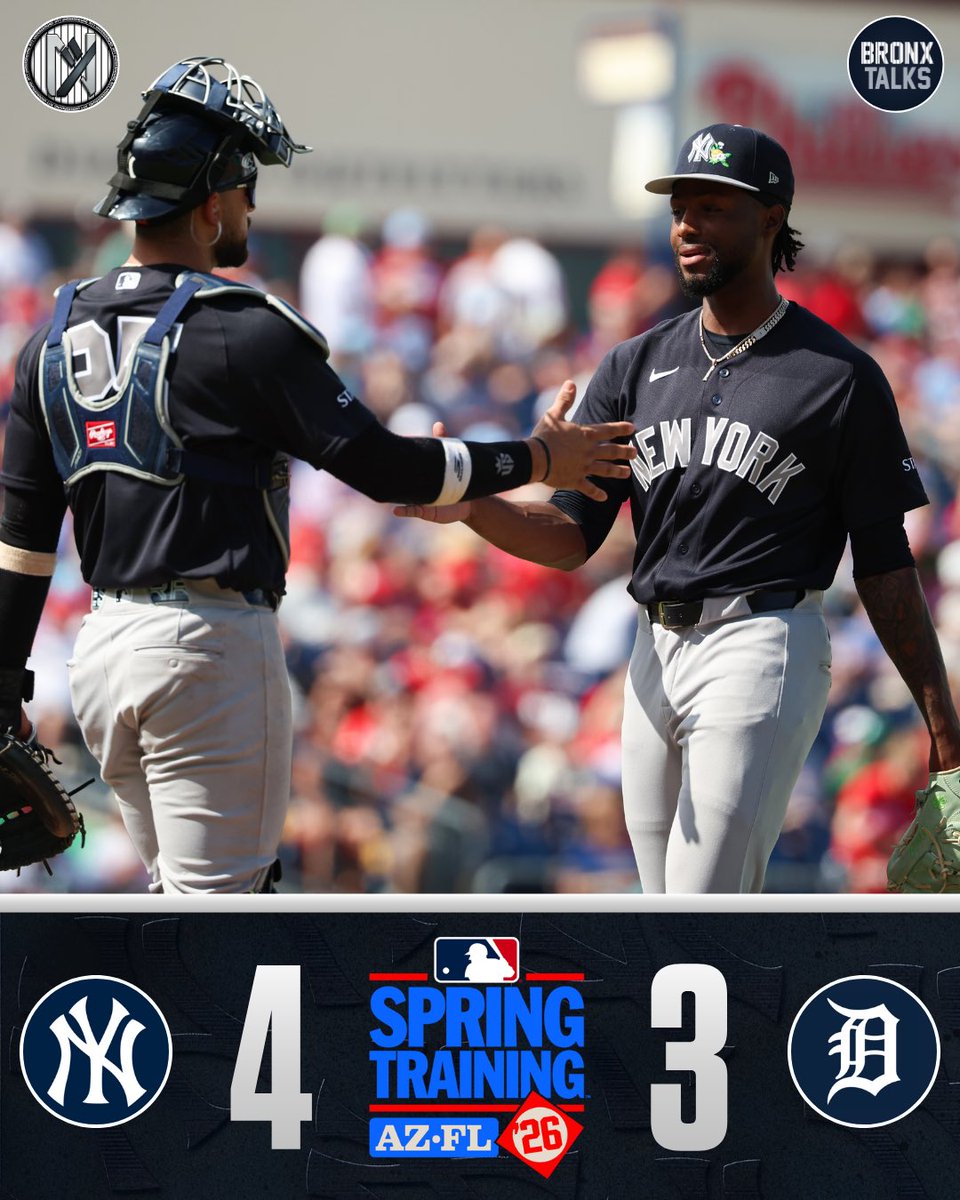Yanks beat the Tigers.