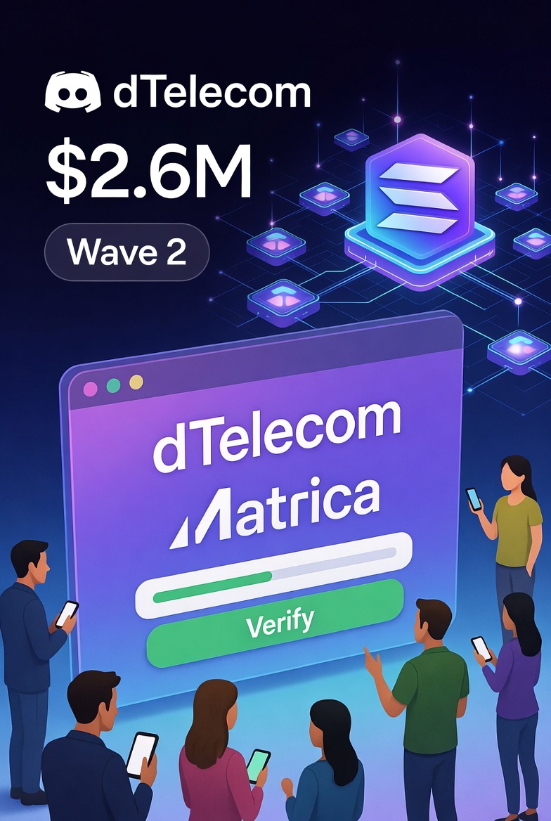 dTelecom just expanded Wave 2 of their $2.6M airdrop more handpicked communities and NFT holders qualify without extra hoops.  

Hold a supported NFT? Join Discord, verify via Matrica, grab the Eligible role.  

This rewards actual builders and culture on live Solana DePIN rails,