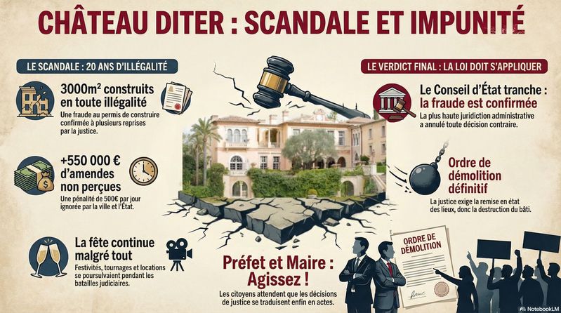a_grasse's tweet photo. "CHÂTEAU DITER" : LE SCANDALE CONTINUE, LES DECISIONS DE JUSTICE NE SONT PAS APPLIQUEES

PRES D'UN MILLION D'ASTREINTES NON ENCAISSEES PAR LA VILLE DE GRASSE !
https://t.co/glsW8szgZs
#grasseatous #diter #grasse #chateauditer #justice https://t.co/sDc7Qw6TSs