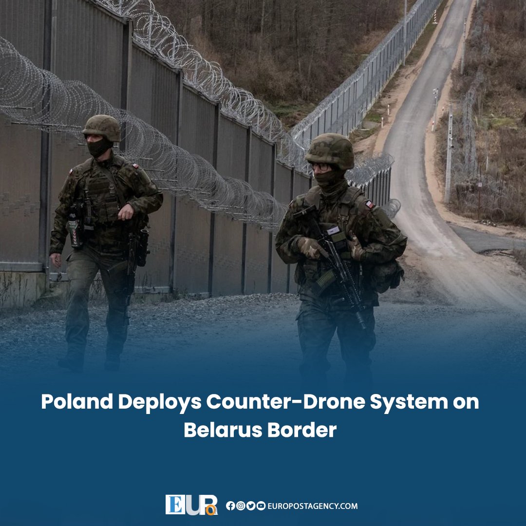 EuroPostAgency's tweet image. Warsaw Boosts Border Guard by 3,000 Officers Amid Rising Security Concerns

Poland has activated a counter-drone defense system along its border with Belarus and plans to increase Border Guard personnel by 3,000 officers to strengthen security. 
#EuroPost
