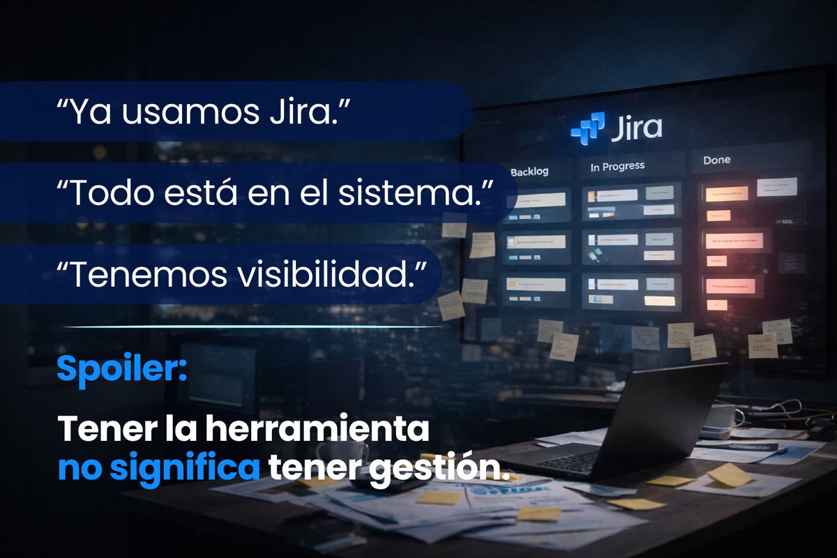 sesitdigital's tweet photo. Muchas empresas tienen Jira.
Pero pocas tienen control real de su operación.
La herramienta no corrige el proceso.
Solo ejecuta lo que el proceso define.
#Atlassian #Jira #TransformaciónDigital #GestiónDeProyectos #ProcessDesign #ConsultoríaTI https://t.co/rMD6se5RPH