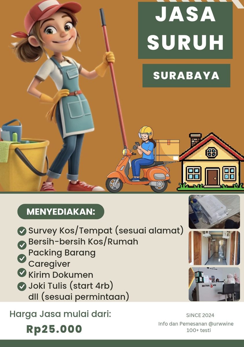 jasa suruh dan survey kos surabaya tweet media