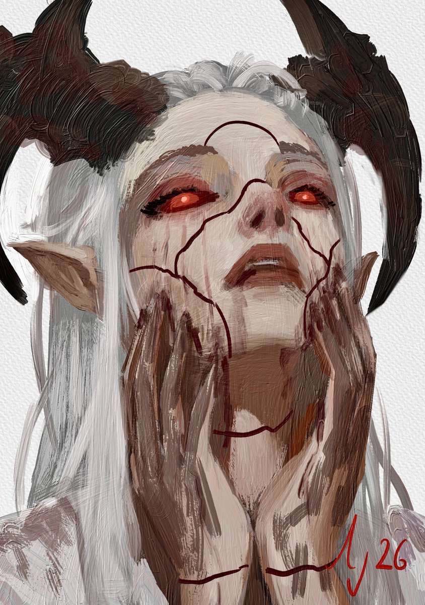 artbyadityajain's tweet image. The Elegant Demon🩸
A fallen celestial whose touch spreads the abyss🩸

✨❗️Comms open - Vgen.co/adityajain ❗️✨20% off limited slots✨❗️
Shares and referral are really appreciated ✨🙏

#smallartists #OC #FantasyCharacter #ConceptArt #CharacterArt