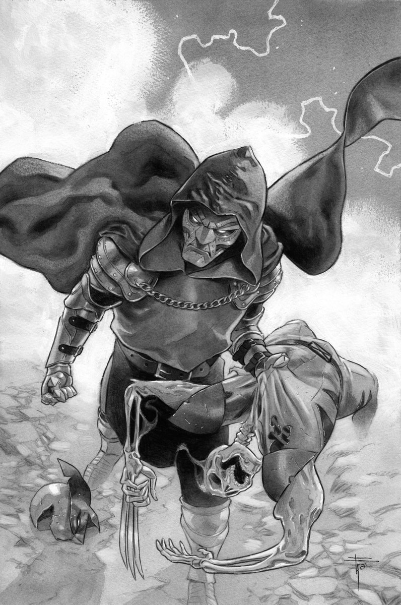 Before Doomquest I had the chance to draw Doctor Doom just a couple times, here they are
Variant Cover for Ultimates #4
Variant Cover for Wolverine #2