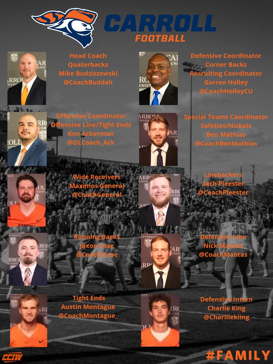 Carroll U Football tweet media